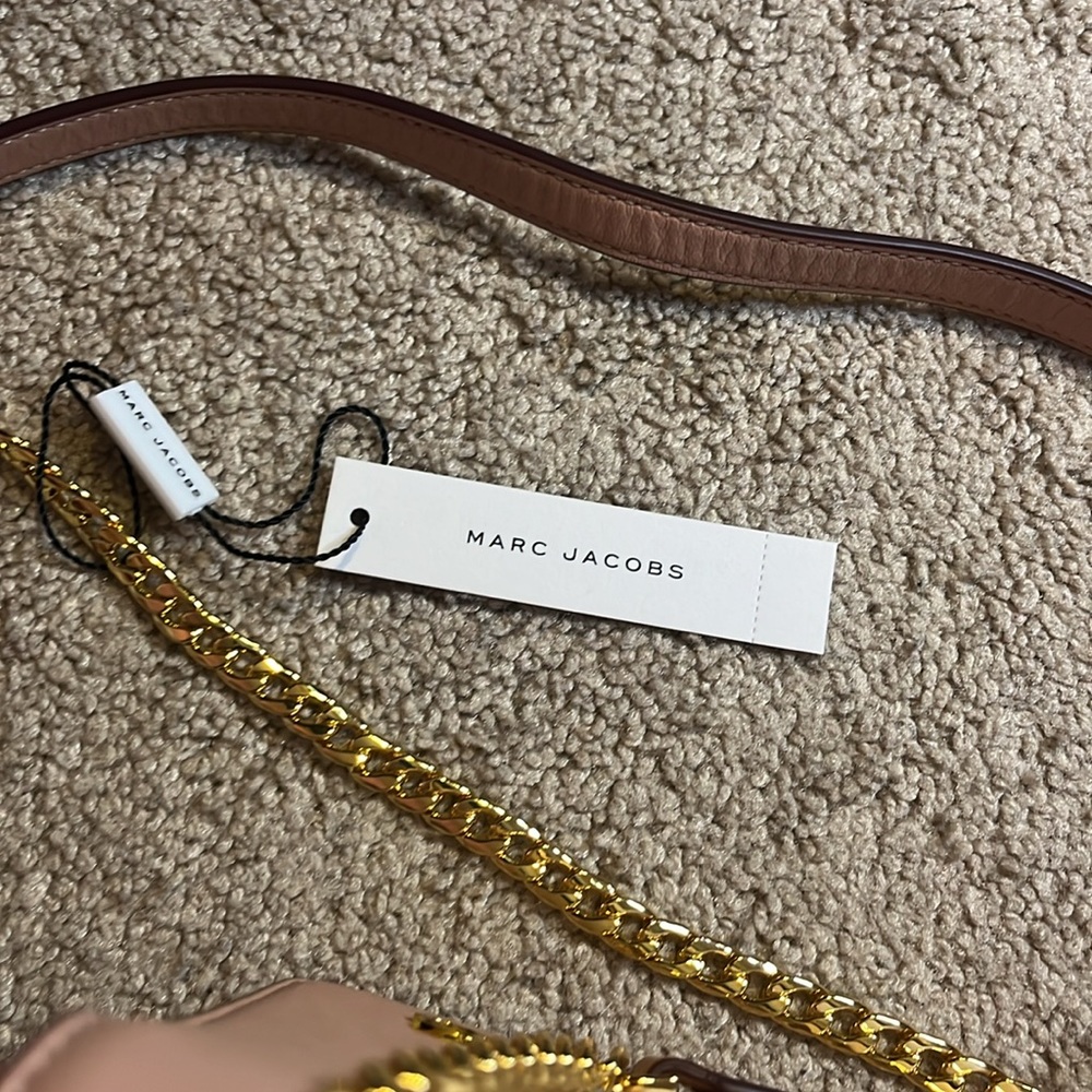 Marc Jacob’s Pink rose large crossbody gold chain designer with gift bag leather - Picture 12 of 16